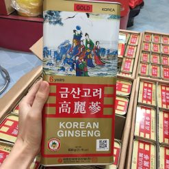 Hồng Sâm củ khô WOOSHIN Hàn Quốc hộp 600g loại 20 củ (WOOSHIN Korean Ginseng)