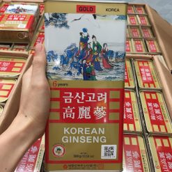 Hồng Sâm củ khô WOOSHIN Hàn Quốc hộp 300g loại 25 củ (WOOSHIN Korean Ginseng)