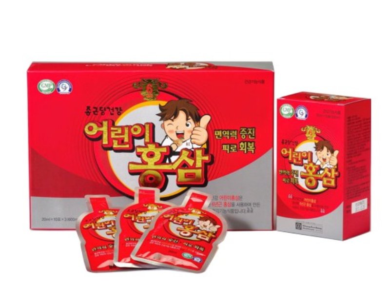 nước hồng sâm cho trẻ em
