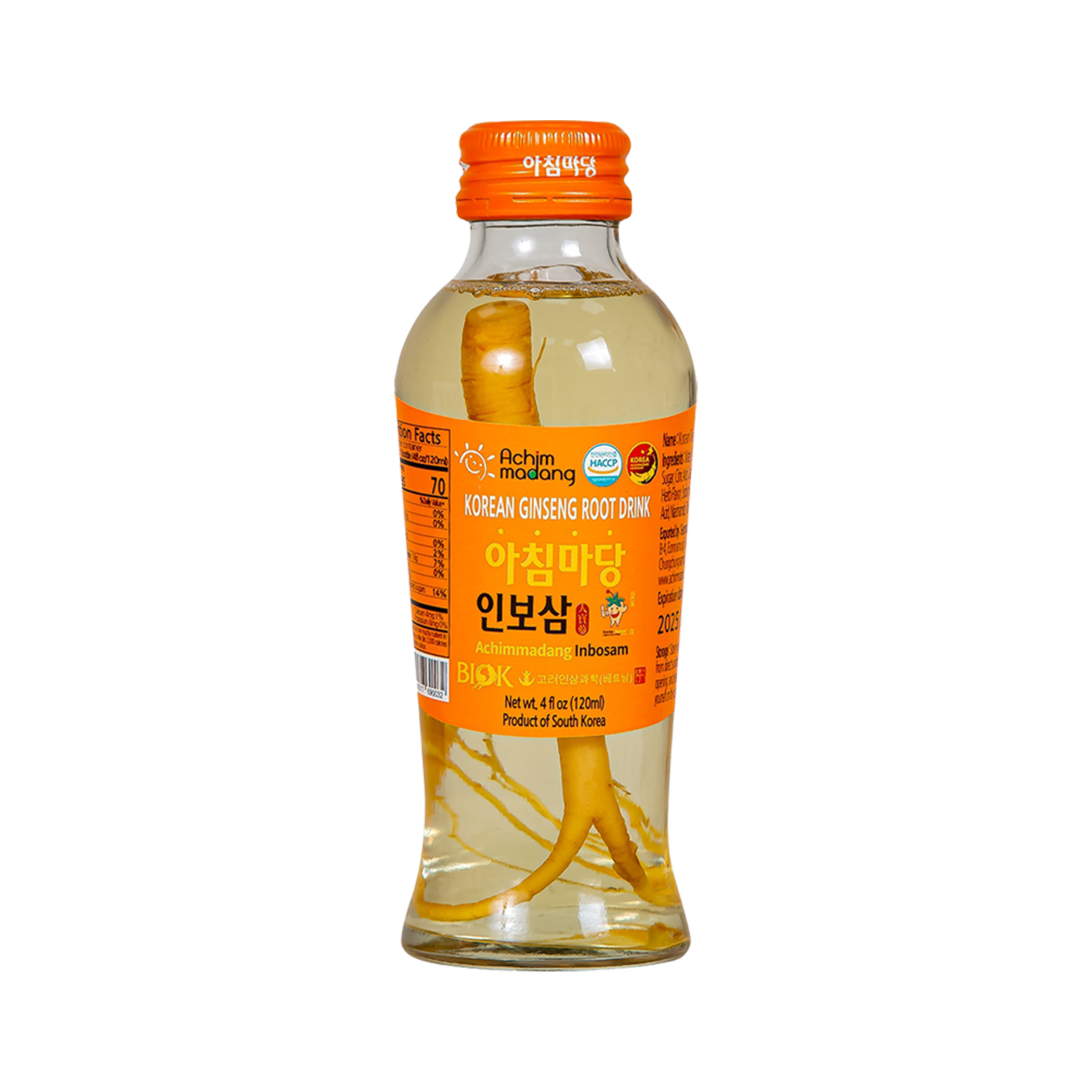 Nước Sâm Có Củ Achimmadang Hàn Quốc Biok Korea Ginseng Root Drink Hộp 10 Chai x 120ml