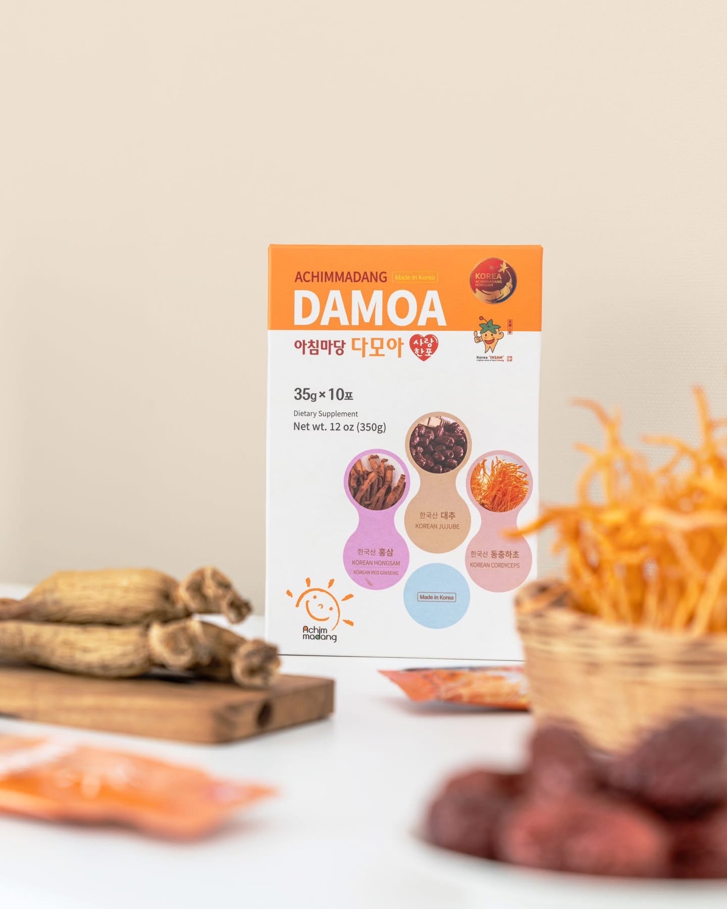 Nước Hồng Sâm Đông Trùng Táo Đỏ Achimmadang Damoa Hàn Quốc